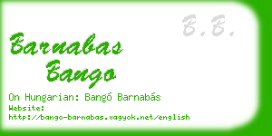 barnabas bango business card